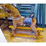 VINTAGE ROCKING HORSE. Childs vintage rocking horse, L ~ 110cm