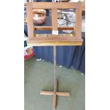 OAK MUSIC STAND. Oak music three piece stand