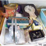COLLECTABLE ITEMS. Tray of collectable items including razors, vintage Mickey Mouse etc
