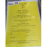 REG KRAY INVITE. Reg Kray invite for supporters party, 1999