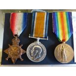 WWI MEDAL TRIO. WWI medal trio, Pte Daglish, Northumberland Regiment