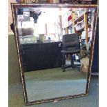 INLAID FRAMED MIRROR. Inlaid framed mirror, 65 x 88cm
