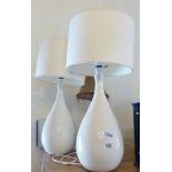 THREE LAMPS. Two ceramic based lamps plus one other