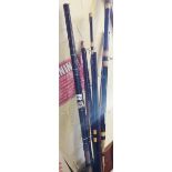 FISHING RODS. Quantity of mixed fishing rods