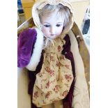 VINTAGE DOLL. Simone & Halbig Jutta porcelain headed doll, L ~ 45cm