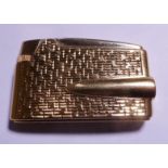 GOLD RONSON LIGHTER. 9ct yellow gold Ronson lighter c1960s, 71g