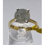 2 CARAT DIAMOND RING. 18ct gold 2.0ct diamond solitaire ring, size P