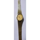 14CT GOLD LADIES OMEGA WRISTWATCH. 14ct yellow gold ladies Omega DeVille wristwatch