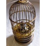 SMALL BIRD CAGE CLOCK. Brass small bird cage clock, H ~ 15cm