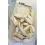 BONE / IVORY NECKLACE AND EARRINGS. Antique bone / ivory necklace and  earrings