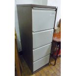 FILING CABINET. Four drawer metal office filing cabinet