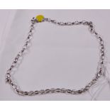 SILVER BELCHER CHAIN. Sterling silver oval link belcher chain, L ~ 46cm