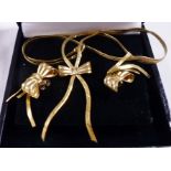 9CT BRACELET AND EARRINGS. 9ct gold bracelet and earrings set, 5,0g