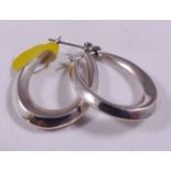 SILVER HOOP EARRINGS. Sterling silver hoop earrings