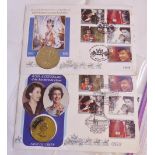 FIRST DAY COVER COIN STAMPS. Two 40th Anniversary Coronation QEII 1993 first day covers, £5 UK