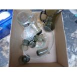 Box of mixed glassware including lemonade set