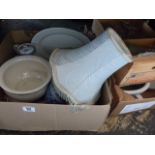 Three boxes of mixed ceramics and glassware