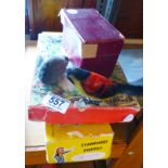 ASSORTED ITEMS. Boxed Pelham puppet, vintage block jigsaw, two clockwork toys and a childs