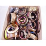 COSTUME JEWELLERY. Box of mixed unsorted costume jewellery