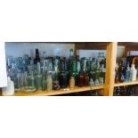 ANTIQUE AND VINTAGE BOTTLES. Large quantity of approximately 100 mixed antique and vintage glass