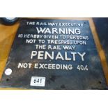 CAST IRON SIGN. Cast iron Penalty sign, 29 x 30cm