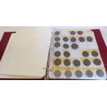 COINS. Folder of mixed British coins, mainly pennies and half pennies