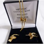 9CT BRACELET AND EARRINGS. 9ct gold bracelet and earrings set, 5,0g