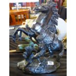 SPELTER HORSE. Spelter Marley horse