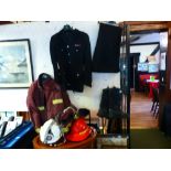 FIRE BRIGADE CLOTHING. Selection of London Fire Brigade uniform to include fire jacket, helmet etc.