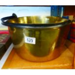 BRASS JAM PAN. Large brass jam pan