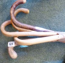 WALKING STICKS. Five walking sticks