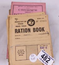 RENT BOOKS. Rent books dating from 1864, Milton Street, Chester, Prudential books and ration books