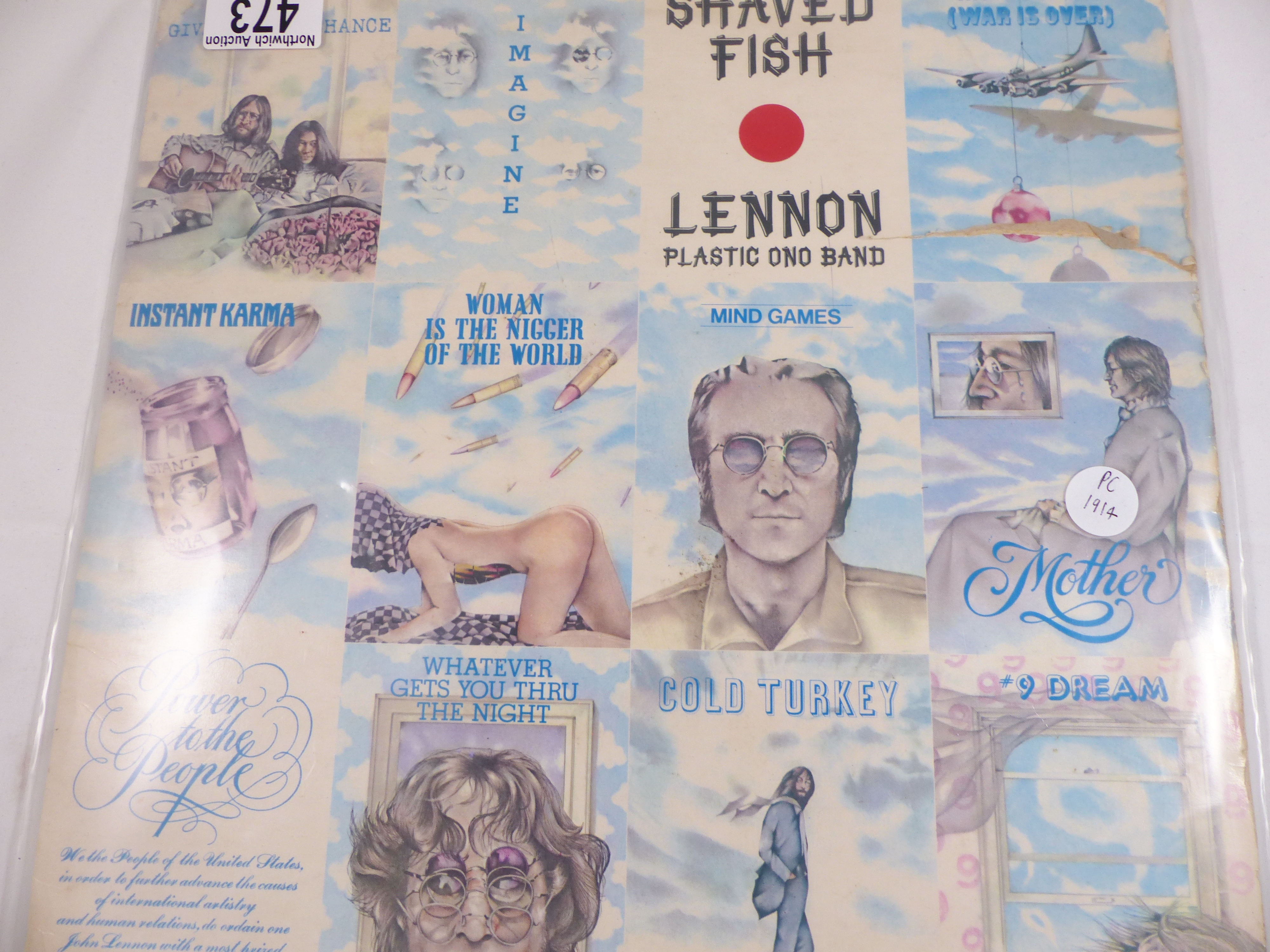 PLASTIC ONO BAND ALBUM. John Lennon Plastic Ono Band, Shaved Fish album on Apple label, 1988,