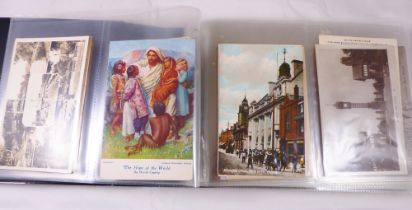 ALBUM OF POSTCARDS. Album of Crewe, Sandbach and Congleton postcards, approximately one hundred