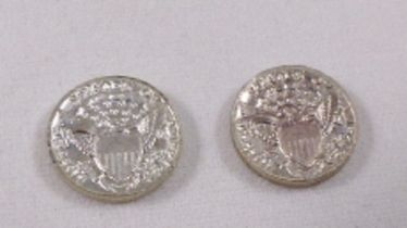 MINIATURE COINS. Two miniature silver coins, 1804 Liberty, United States, D ~ 6mm