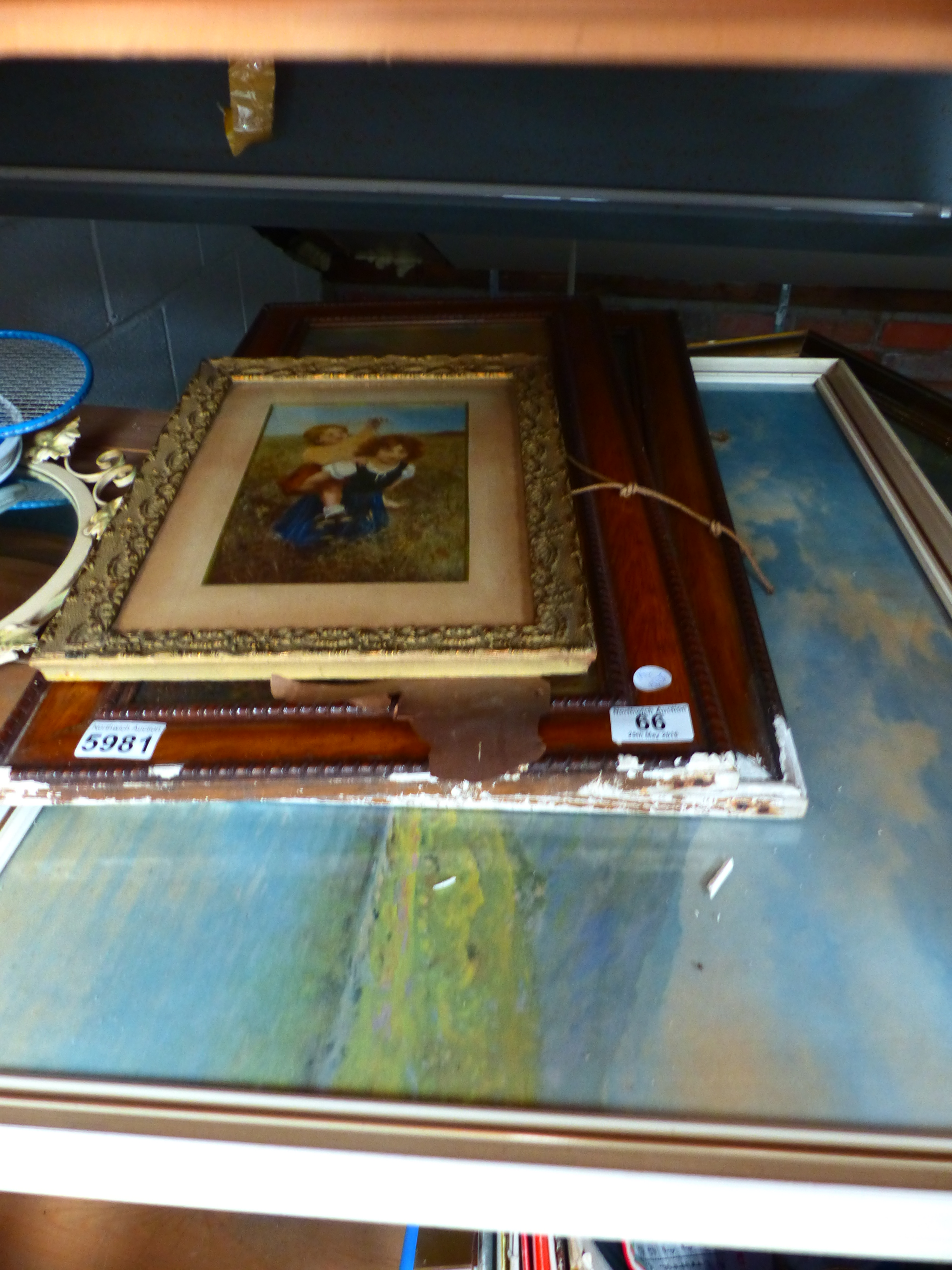 Three mixed framed and glazed prints