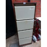 Four drawer metal office filing cabinet