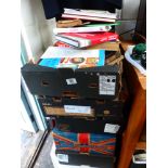 Five boxes of mixed books