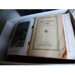 Box of antique books and programmes