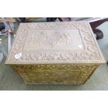 BRASS CHEST. Large brass decorative chest