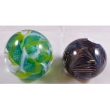 CAITHNESS PAPERWEIGHT. Caithness sorcerers apprentice glass paperweight V39996 plus one other