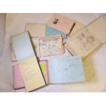 AUTOGRAPH ALBUMS. Six autograph albums including Tommy Handley, George Robey and Laurence Olivier