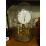 KEINZLE CLOCK. Keinzle Anniversary clock with glass dome