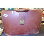 LEATHER BRIEFCASE. Vintage leather briefcase