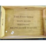 WOODEN TRAY. Branchester mussels wooden tray L ~ 56cm