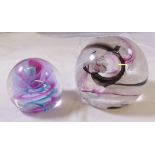 CAITHNESS PAPERWEIGHTS. Two Caithness glass paperweights