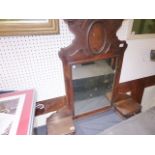 VICTORIAN MIRROR. Large Victorian mahogany dressing table top mirror and ornate wood surround