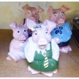 WADE NATWEST PIGS. Set of four Wade Natwest pigs