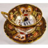 ROYAL CROWN DERBY. Royal Crown Derby Scarce pattern cup and saucer, marked B2206 underneath