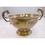 SILVER GOLF TROPHY 655G. Hallmarked silver Walker & Hall Coronation golf challenge trophy, 655g, D ~